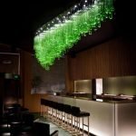 Custom Linear Glass Tube Chandelier for Hotel & Restaurant