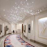 Modern Cascading Crystal Pendant Installation for Commercial Spaces