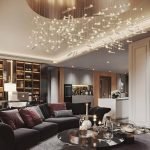Geometric Intersecting Rod Ceiling Light for Private Villas & Lofts