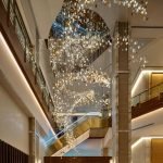 Gold Fish Glass Chandelier | Hotel Lobby Art Light Fixture