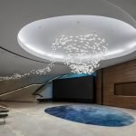 Flying Feather Leaf Handblown Glass Chandelier