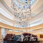 Luxury Handblown Fish Art Chandelier for Hospitality Venues