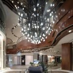 Luxury Streamline Sculpture Pendant Light for Apartment & Reception