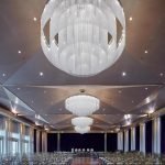 Layered Crystal Waterfall Chandelier for Hotel Ballrooms & Banquet Halls