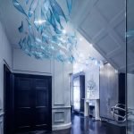 Luxury Ocean-Inspired Leaf Chandelier for High-Ceiling Private Homes
