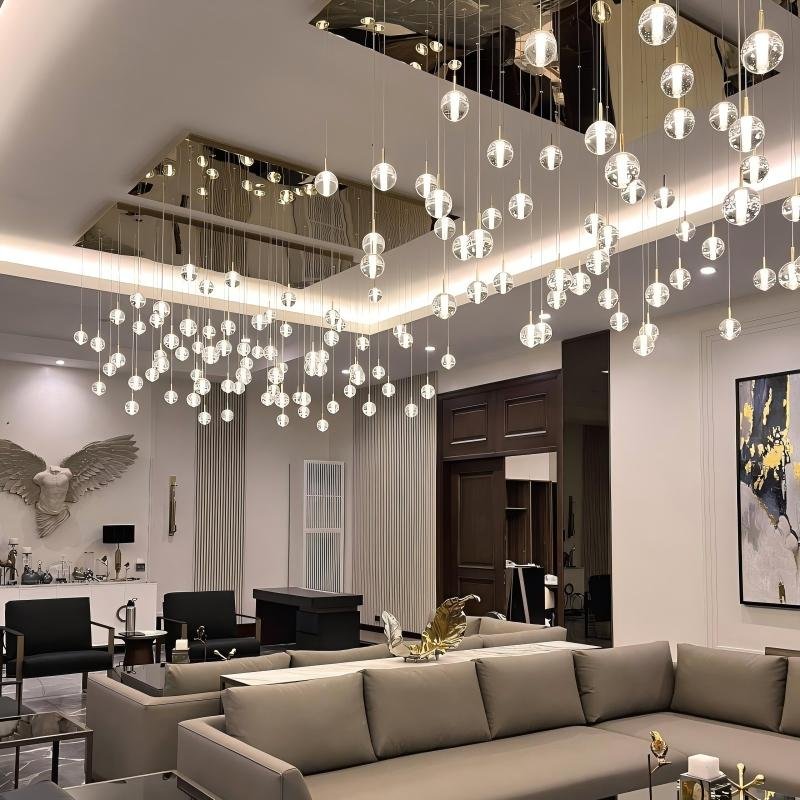 主图 Luxury Bubble LED Chandelier for High-Ceiling Private Homes - Image 1