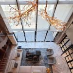 Tree Branch & Water Drop Glass Chandelier for Villa Double-Height Living Rooms