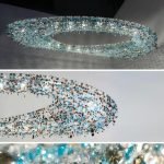 Luxury Cascading Crystal Ring Chandelier for Private Home Dining Areas