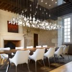 Bulb-Shaped Glass & Metal Chandelier for Villa Dining Rooms