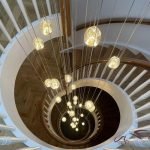 Luxury Bubble Crystal Ball Chandelier for High-Ceiling Private Home Stairs