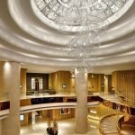 Large Swirling Art Crystal Chandelier for High Ceilings