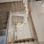 Bubble Glass Tube Staircase Chandelier for Villa Foyers
