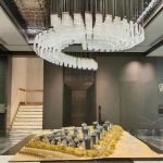 Luxury Gradient Color Wave Chandelier for Hospitality Spaces