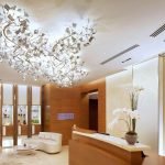 Custom Silver Branch Sculptural Chandelier for Hotel Lobbies