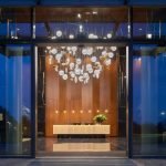 Custom Pebble Glass Chandelier for Hotel Lobbies & Luxury Reception Areas